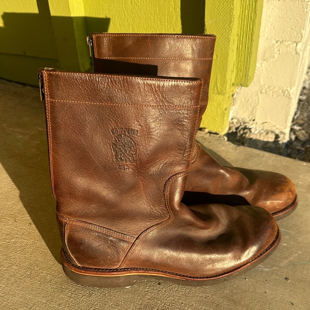 Chippewa Men's Rich Brown Leather Boots